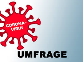  Coronavirus mit dem Wort Umfrage