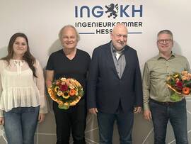 Die Ingenieurkammer Hessen gratuliert neuem Vorsitzenden und seinem Stellvertreter der Fachgruppe Vermessung und Liegenschaftswesen